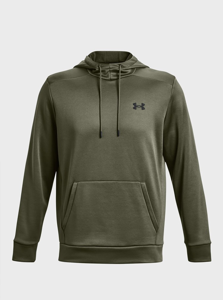 Толстовка мужская Under Armour UA Armour Fleece Hoodie оливковая 1373353-390 изображение 6
