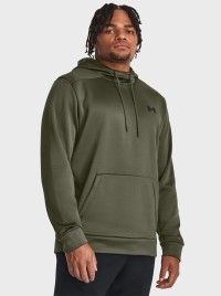 Толстовка мужская Under Armour UA Armour Fleece Hoodie оливковая 1373353-390 изображение 8