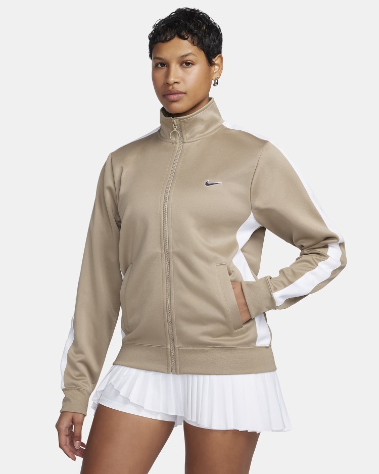 Толстовка женская Nike W NSW PK JKT SW бежевая FZ7280-247 изображение 2