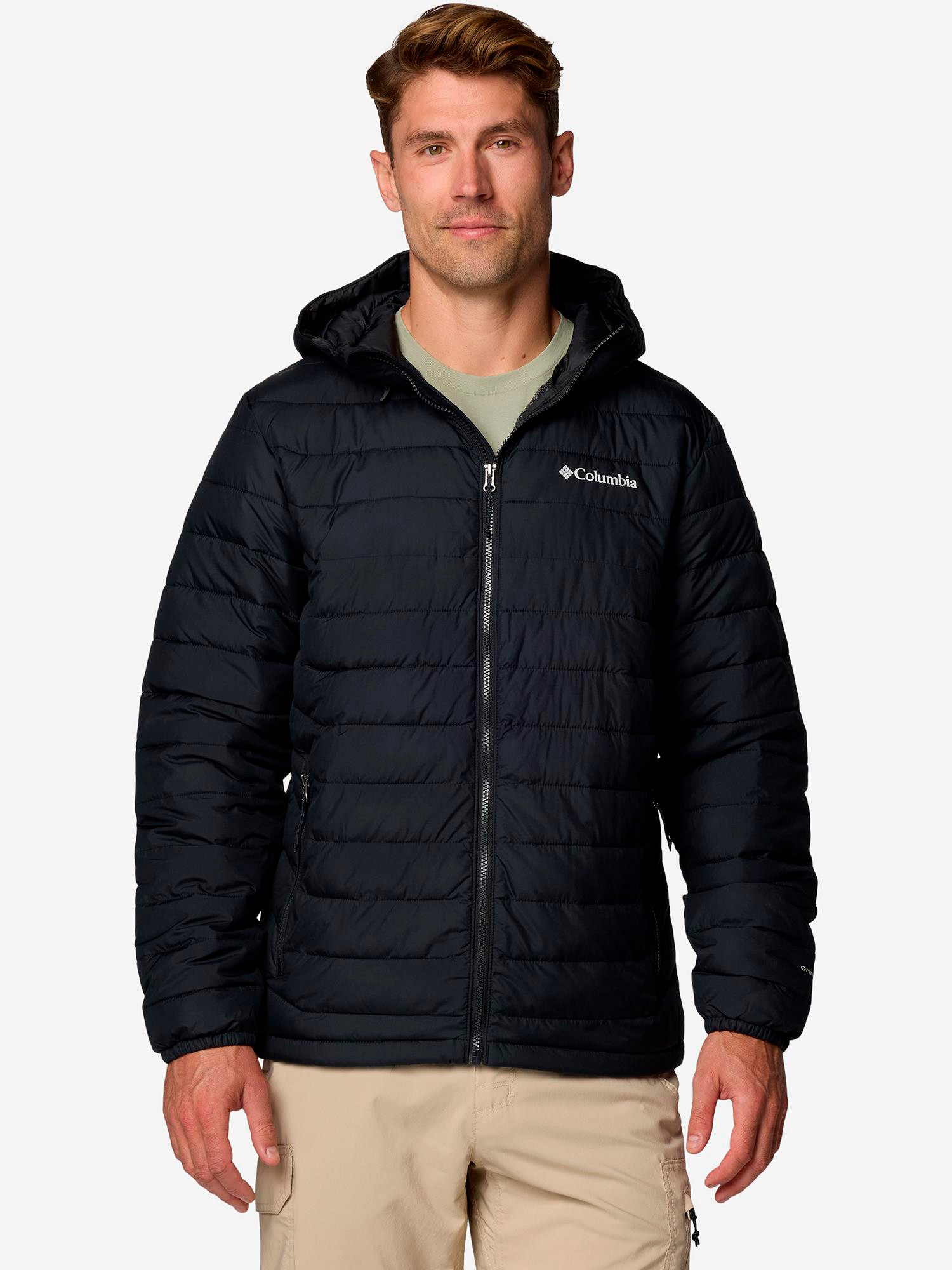 Куртка мужская Columbia Powder Lite™ II Hooded Jacket черная 2086941-010 изображение 2