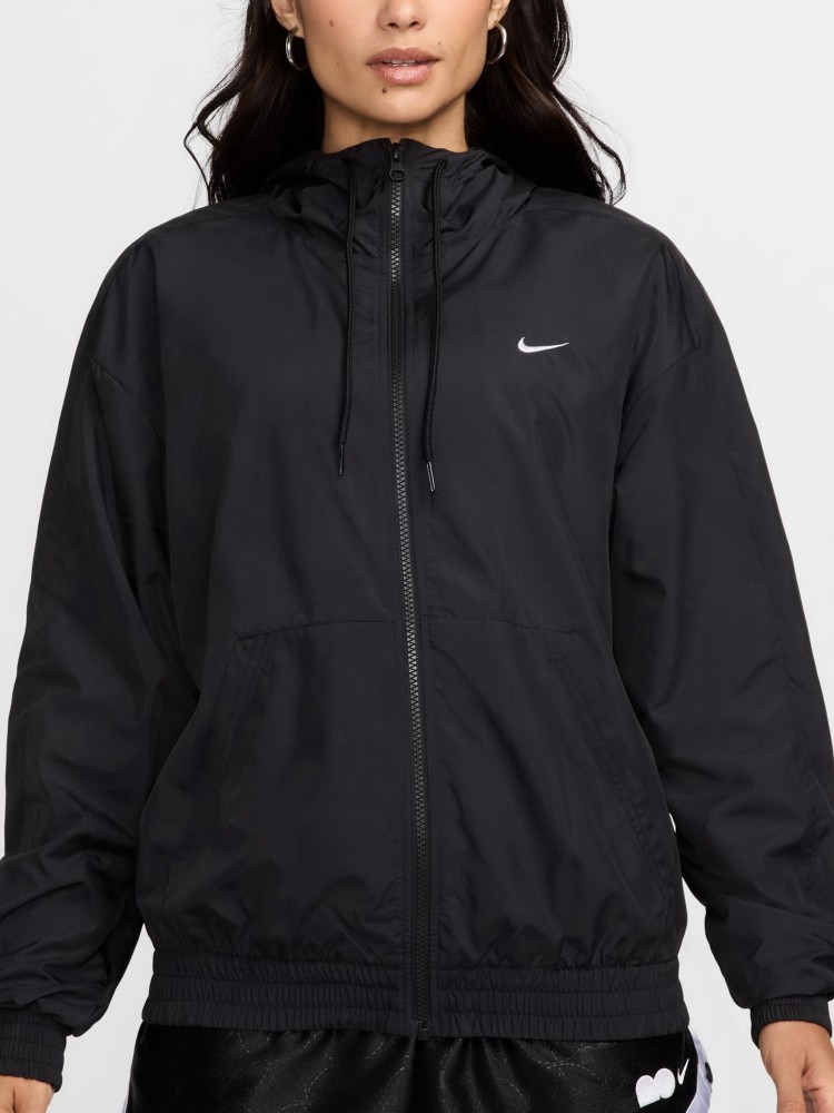 Толстовка женская Nike W NSW ESSNTL UV WVN JKT HD черная FV6298-010 изображение 2