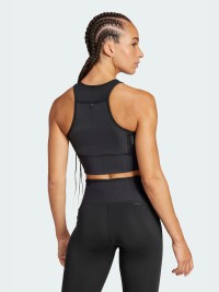 Майка женская Adidas ADIZERO CROP W черная JN7162 изображение 3