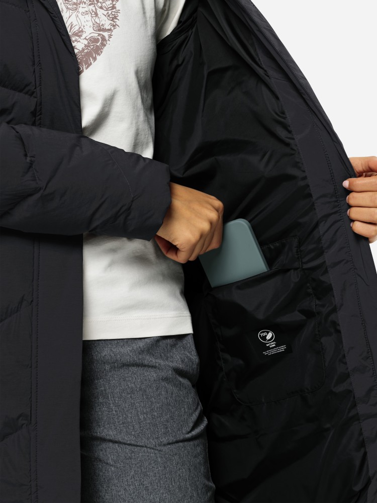 Куртка женская Jack Wolfskin MARIENPLATZ COAT W темно-серая 1206971-6350 изображение 4