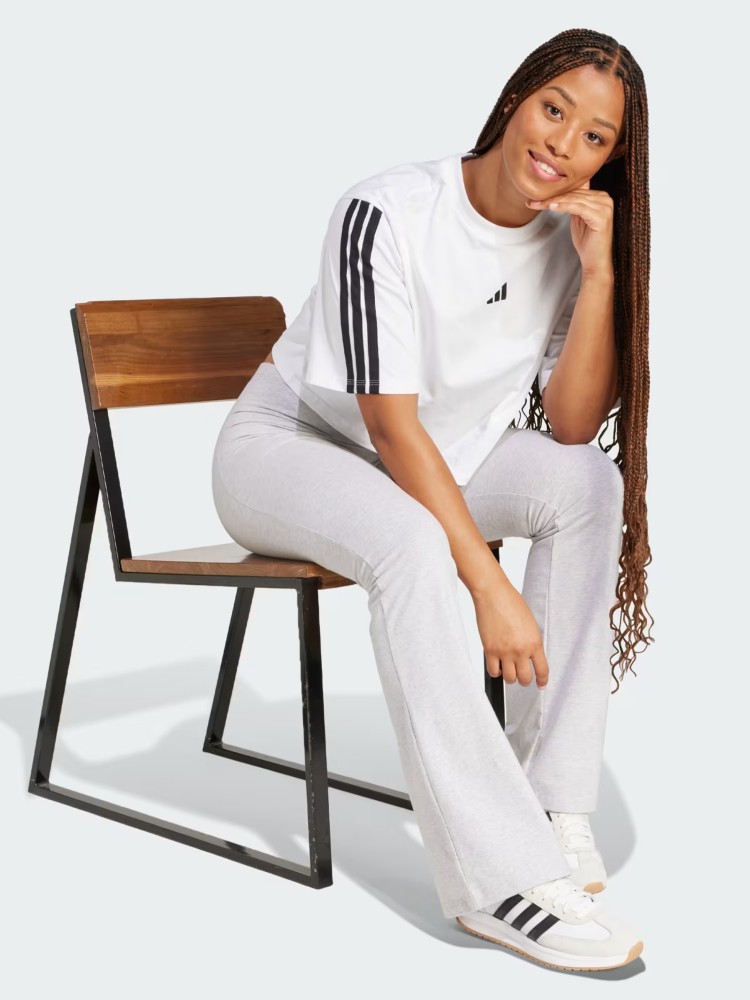 Футболка женская Adidas W 3S SJ TLR T белая JD4999 изображение 4