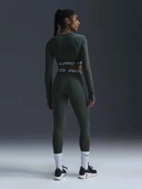 Футболка женская Nike NIKE PRO DF 365 CROP LS зеленая FV5484-338 изображение 5
