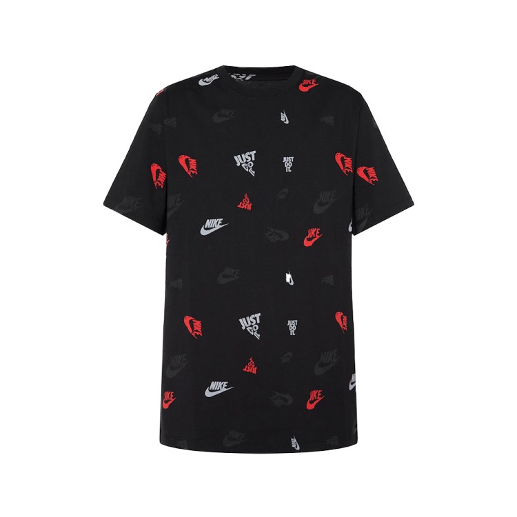 Футболка мужская Nike M NSW TEE 12MO AOP SP25 черная HJ0561-010 изображение 1