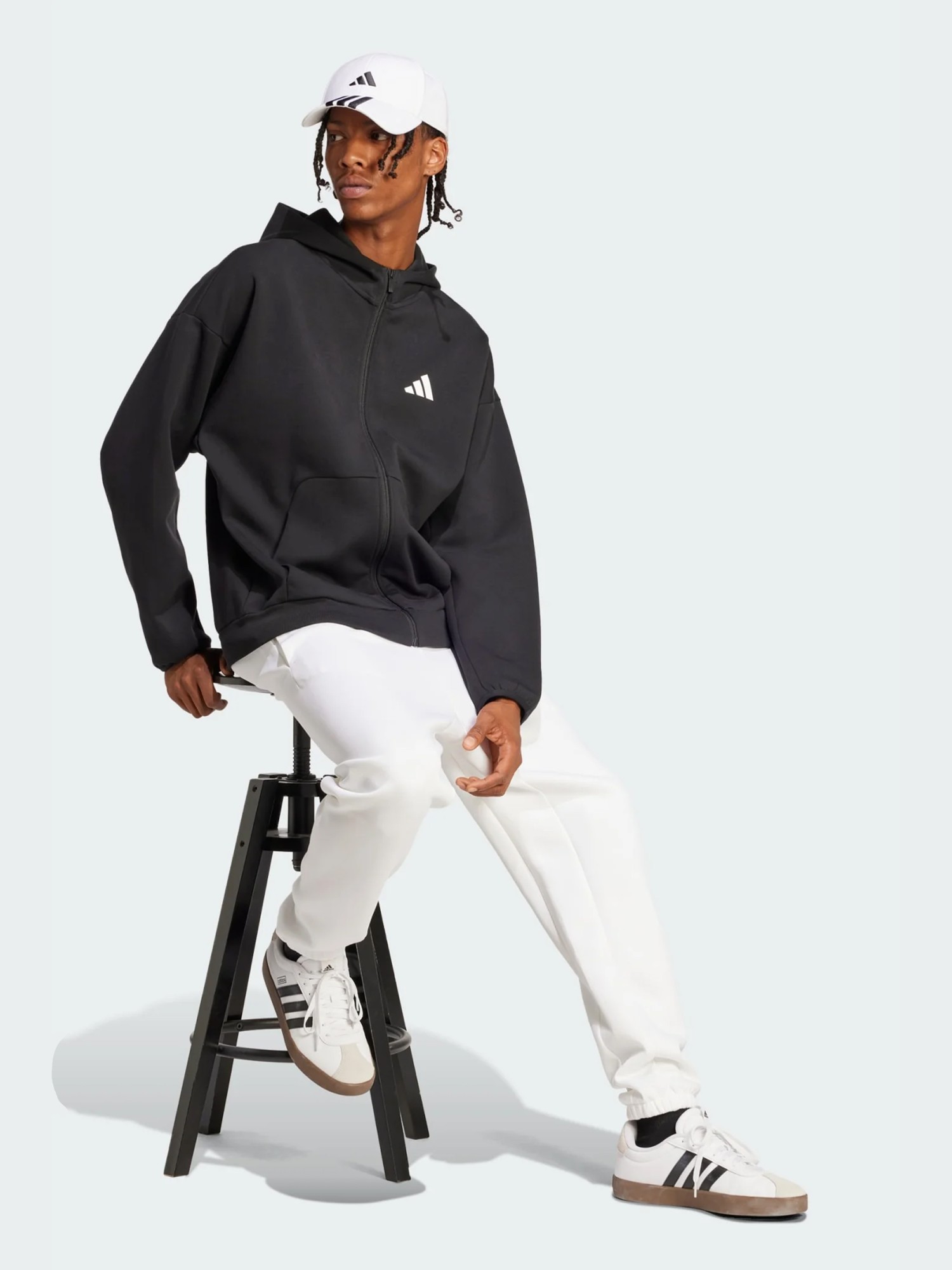 Толстовка мужская Adidas M FI SL FZ черная JI8768 изображение 6