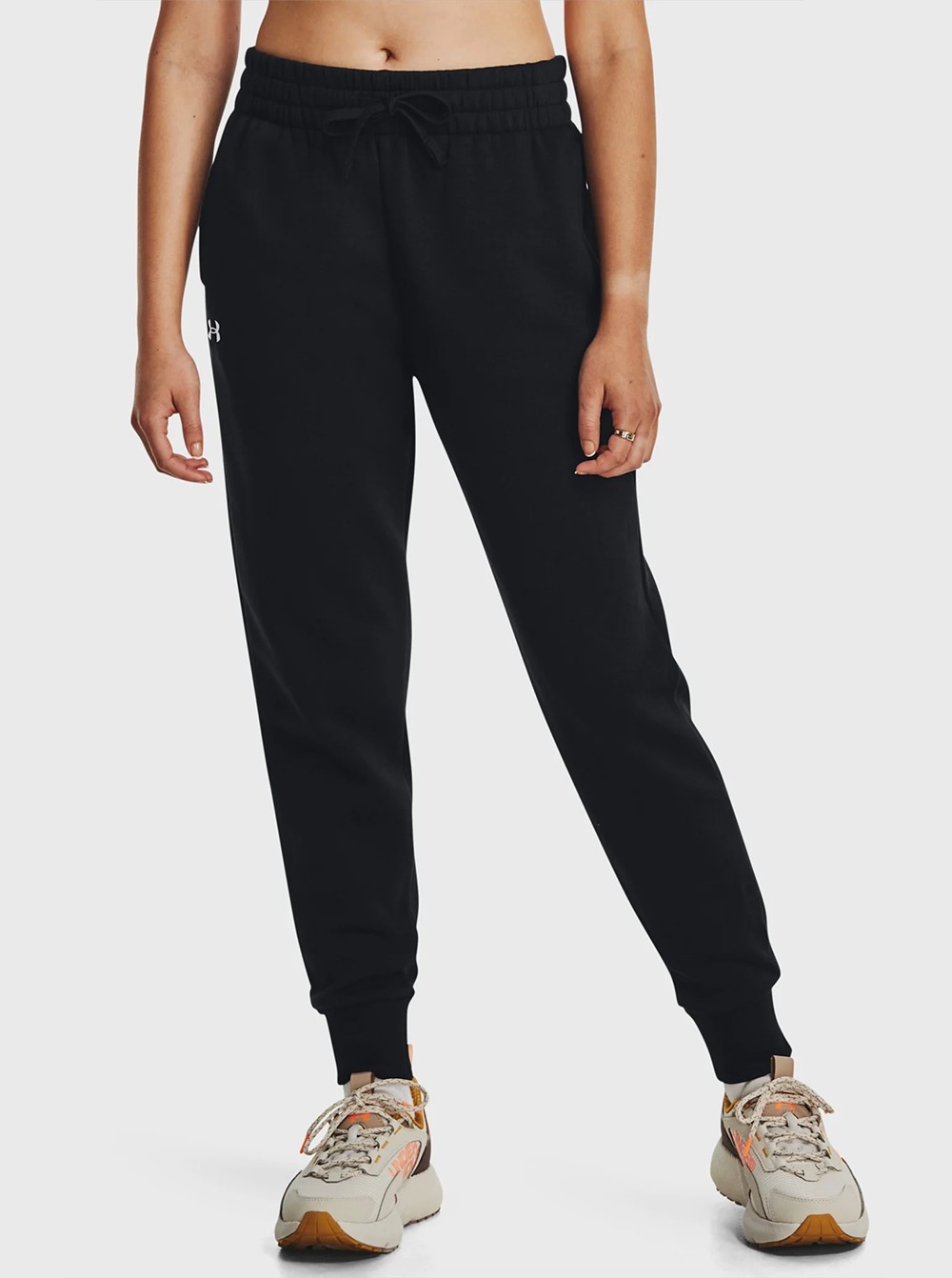 Брюки женские Under Armour UA Rival Fleece Jogger черные 1379438-001 изображение 2