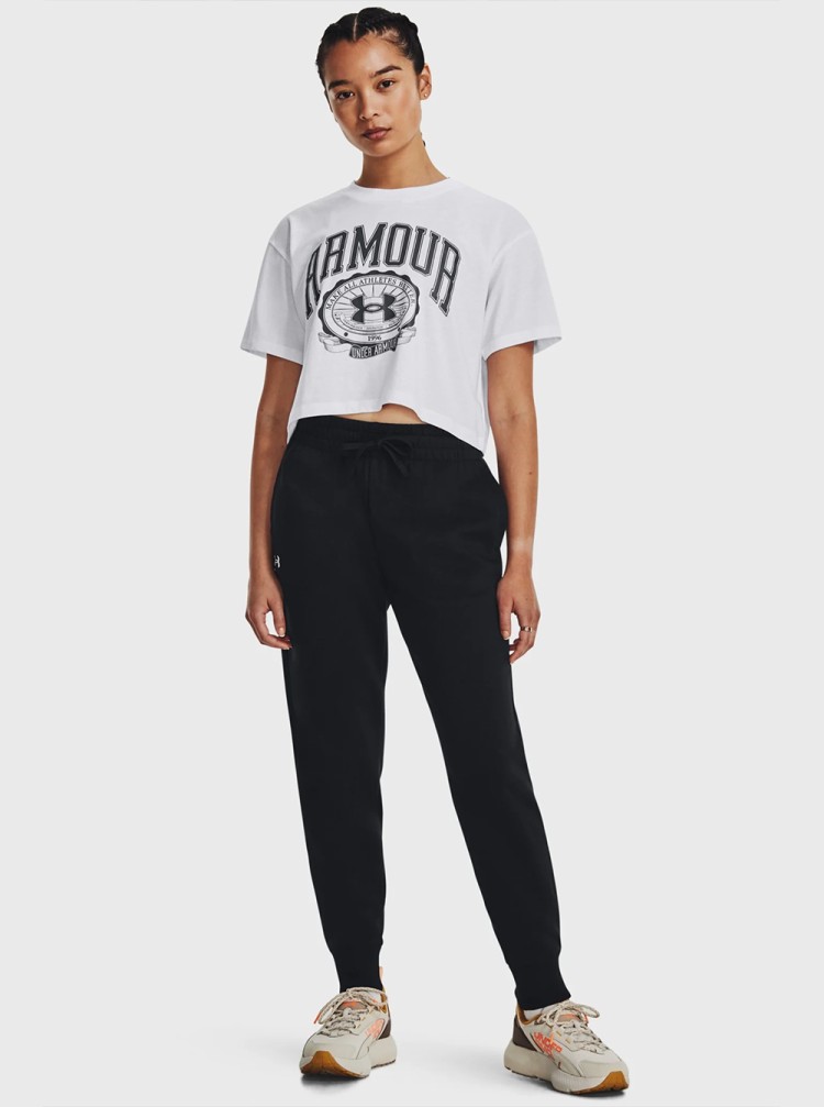 Брюки женские Under Armour UA Rival Fleece Jogger черные 1379438-001 изображение 9