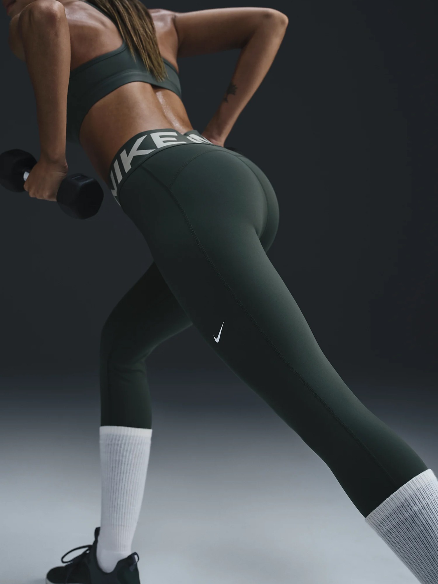 Леггинсы женские Nike W NP SCULPT DF HR TIGHT зеленые FV7382-338 изображение 3