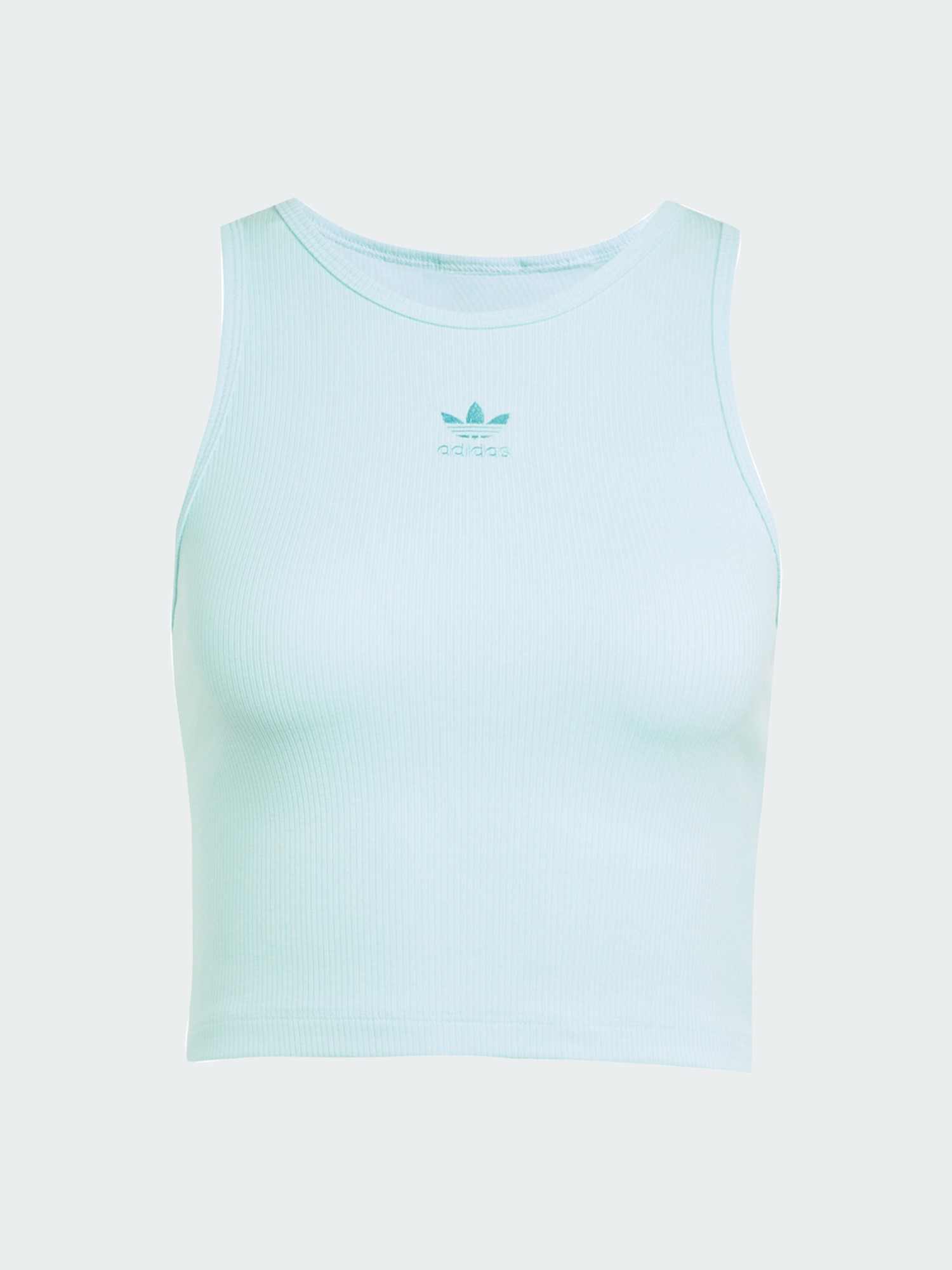 Майка женская Adidas ESS RIB TANK голубая JC9008 изображение 7