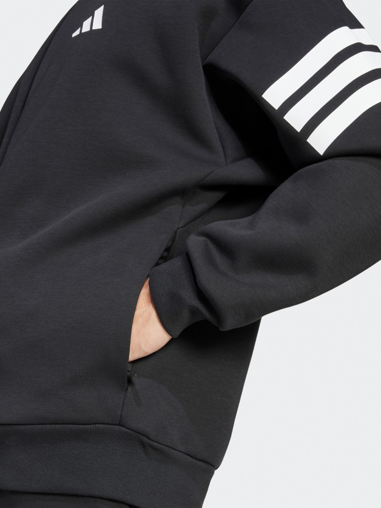 Толстовка мужская Adidas M FI 3S TT черная JD4885 изображение 7
