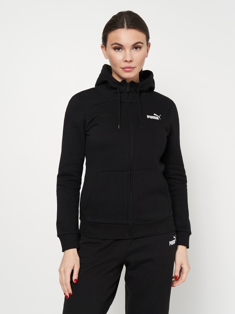 Толстовка женская Puma ESS Small Logo Full-Zip Hoodie FL черная 58681101 изображение 2