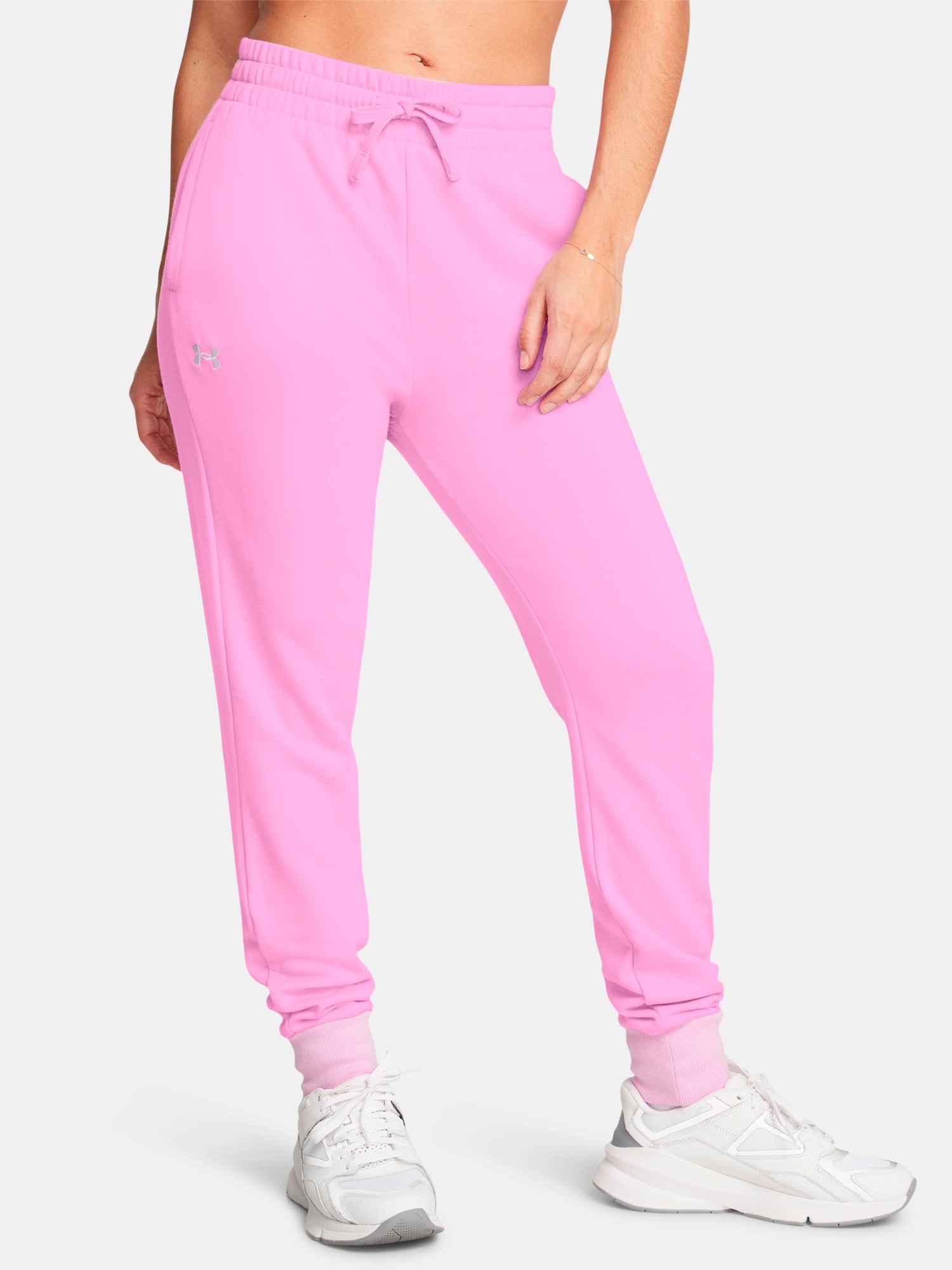 Брюки женские Under Armour UA Rival Fleece Jogger розовые 1379438-638 изображение 2