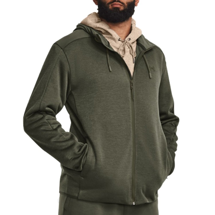 Толстовка мужская Under Armour UA ESSENTIAL SWACKET оливковая 1378824-390 изображение 1