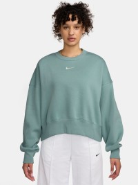 Толстовка женская Nike W NSW PHNX FLC OOS CREW бирюзовая DQ5761-017 изображение 2