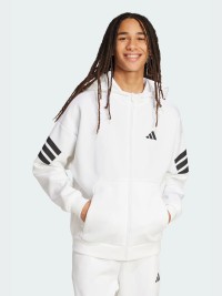 Толстовка мужская Adidas M FI 3S FZ белая JW7106 изображение 2