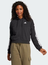 Толстовка женская Adidas W 3S FT FZ HD черная JE0052 изображение 2