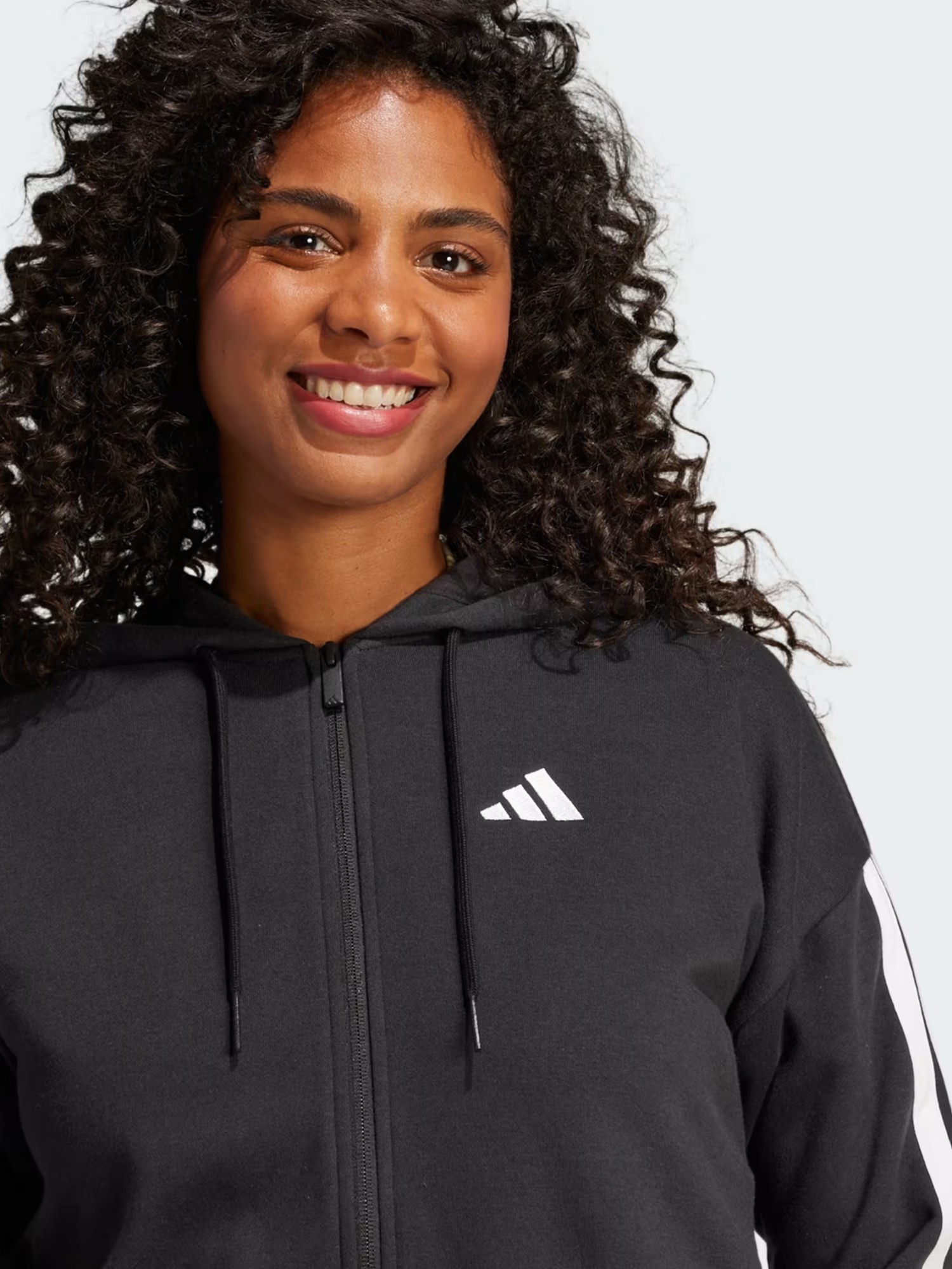 Толстовка женская Adidas W 3S FT FZ HD черная JE0052 изображение 6
