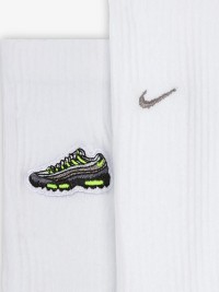 Носки  Nike U NK ED CSH CRW AM95 PTCH 144 белые HJ9389-100 изображение 5