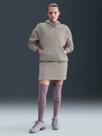 Толстовка женская Nike W NSW PHNX FLC OS PO HOODIE серая DQ5860-009 изображение 8