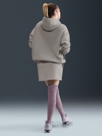Толстовка женская Nike W NSW PHNX FLC OS PO HOODIE серая DQ5860-009 изображение 9