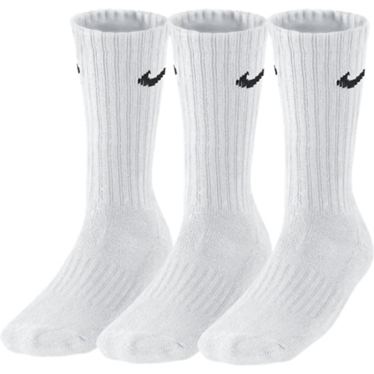 Носки Nike 3Ppk Value Cotton Crew белые SX4508-101