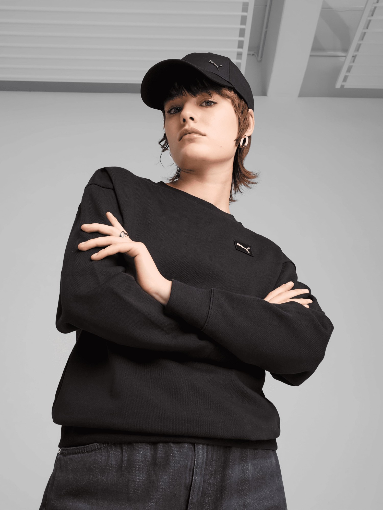 Бейсболка Puma ESS METAL PUMA CAT BB Cap черная 02599401 изображение 4