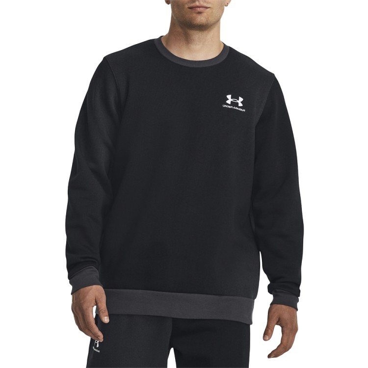 Толстовка мужская Under Armour UA Essential Flc Novelty Crw черная 1381213-001 изображение 1