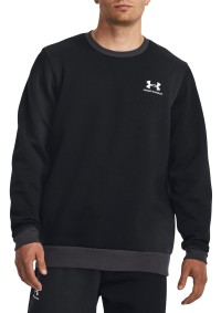 Толстовка мужская Under Armour UA Essential Flc Novelty Crw черная 1381213-001 изображение 2