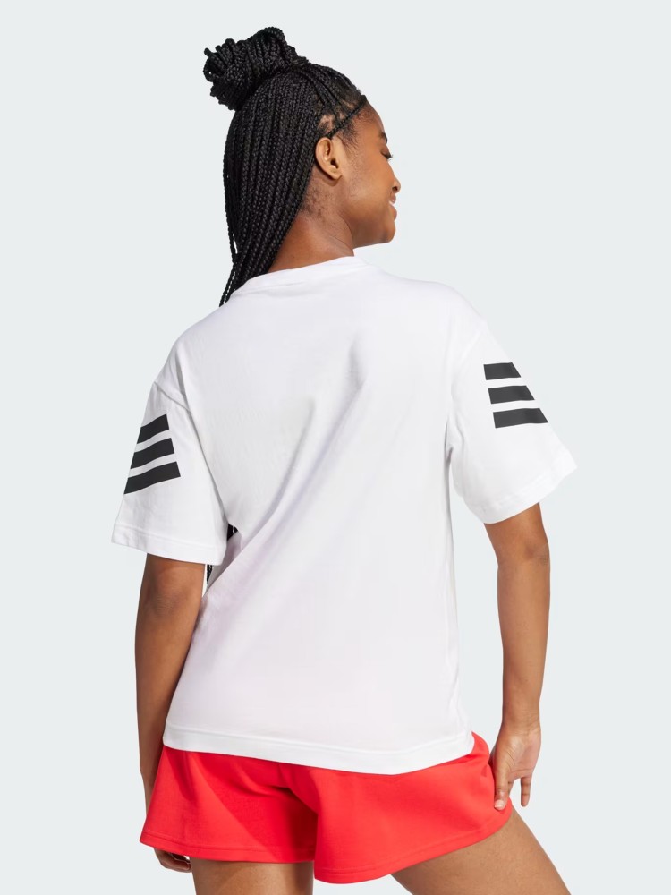 Футболка женская Adidas W FI 3S TEE белая JE0238 изображение 3