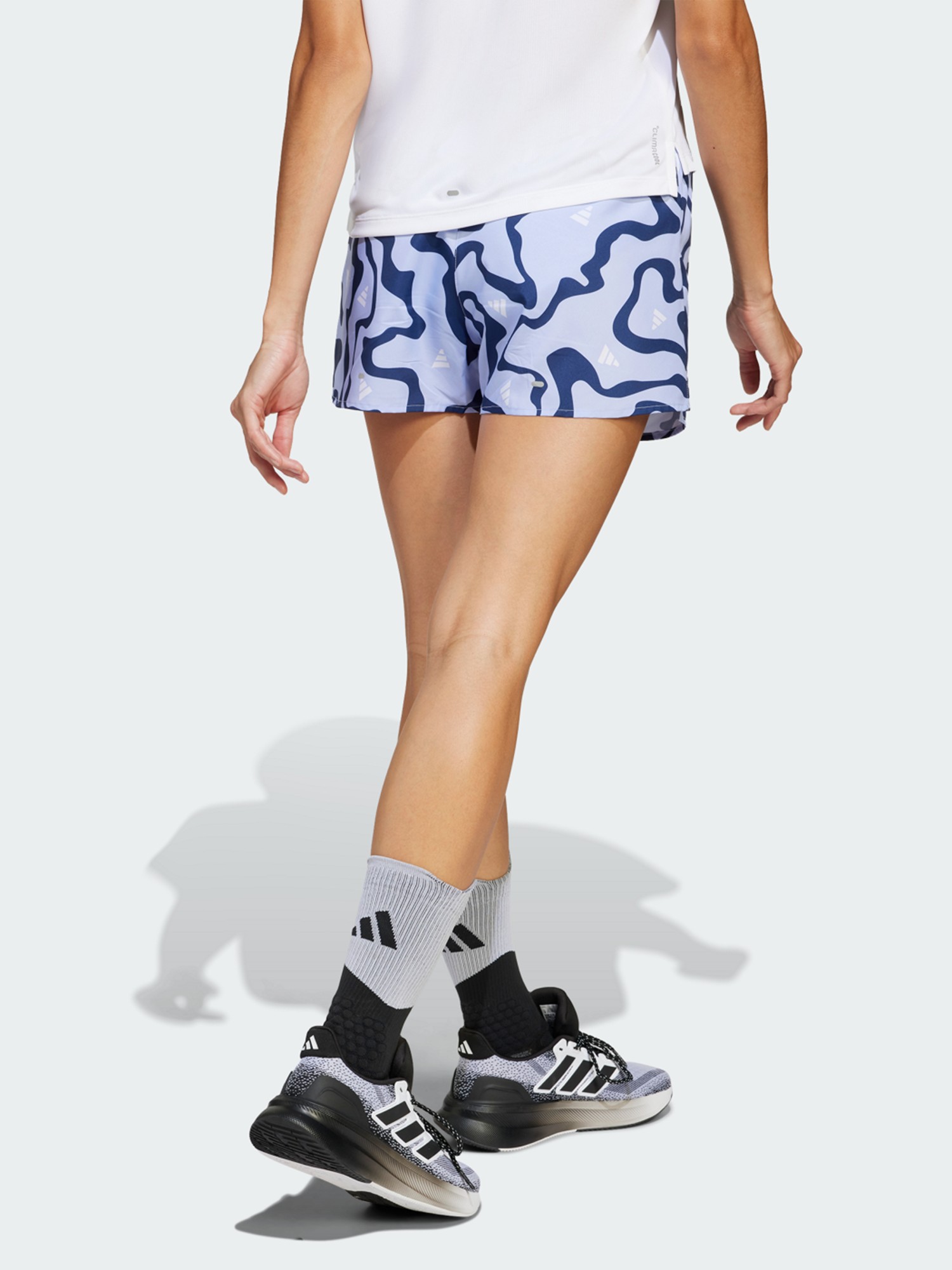 Шорты женские Adidas RUN IT BL SHO W фиолетовые JD2346 изображение 3