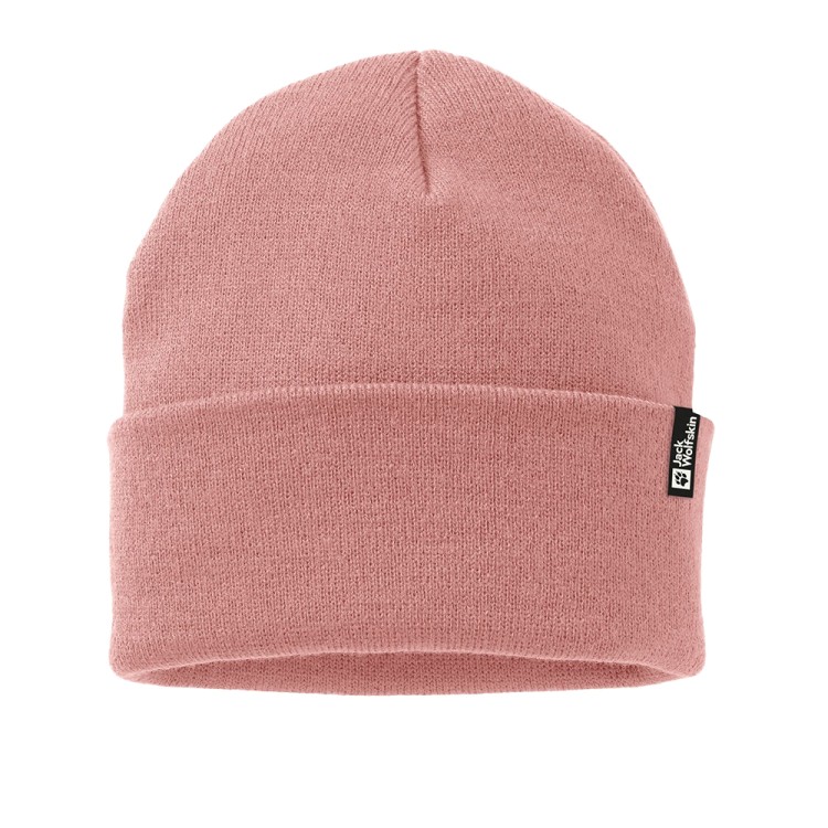 Шапка женская Jack Wolfskin RIB BEANIE розовая 1903892-2949