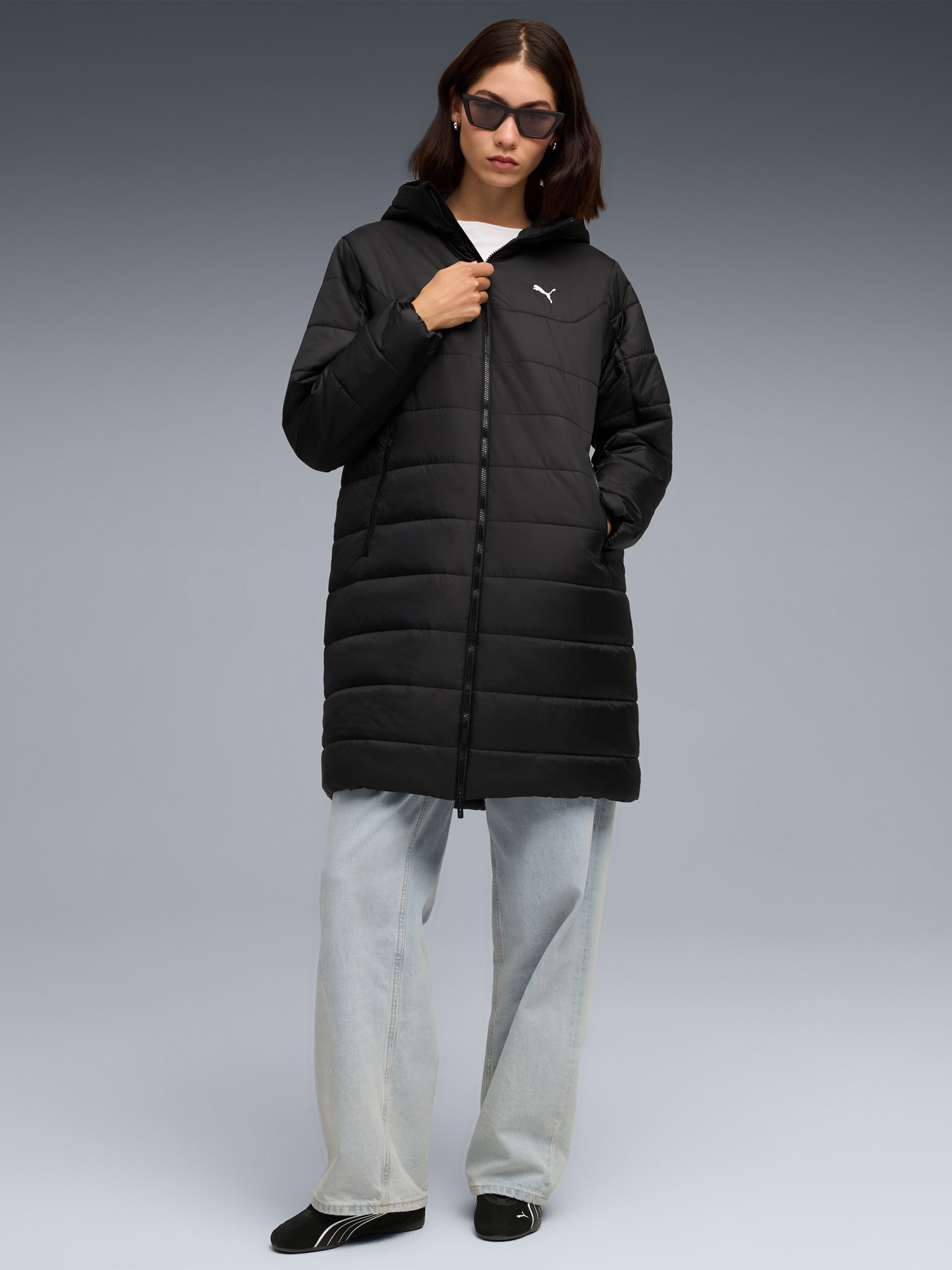 Куртка женская Puma ESS Hooded Padded Parka черная 68523201 изображение 4
