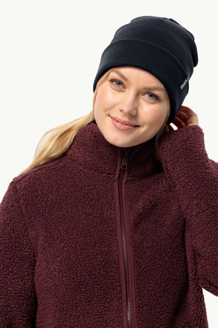 Шапка унисекс Jack Wolfskin RIB BEANIE синяя 1903892-1010 изображение 2