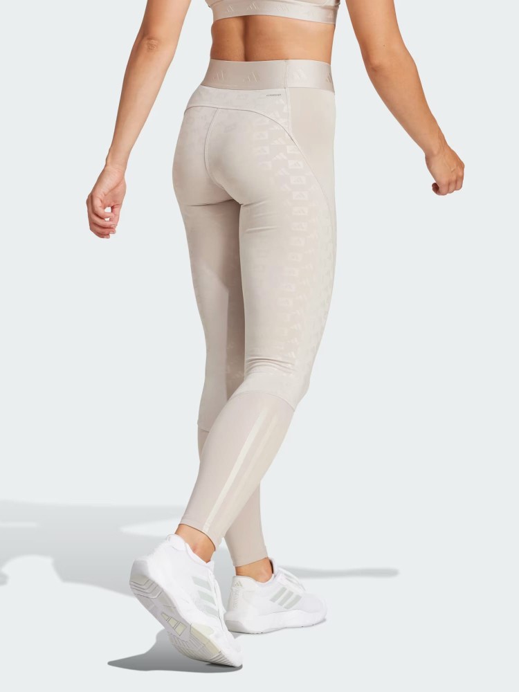 Леггинсы женские Adidas HYGLM 1/1 L Q4 бежевые IK5499 изображение 3