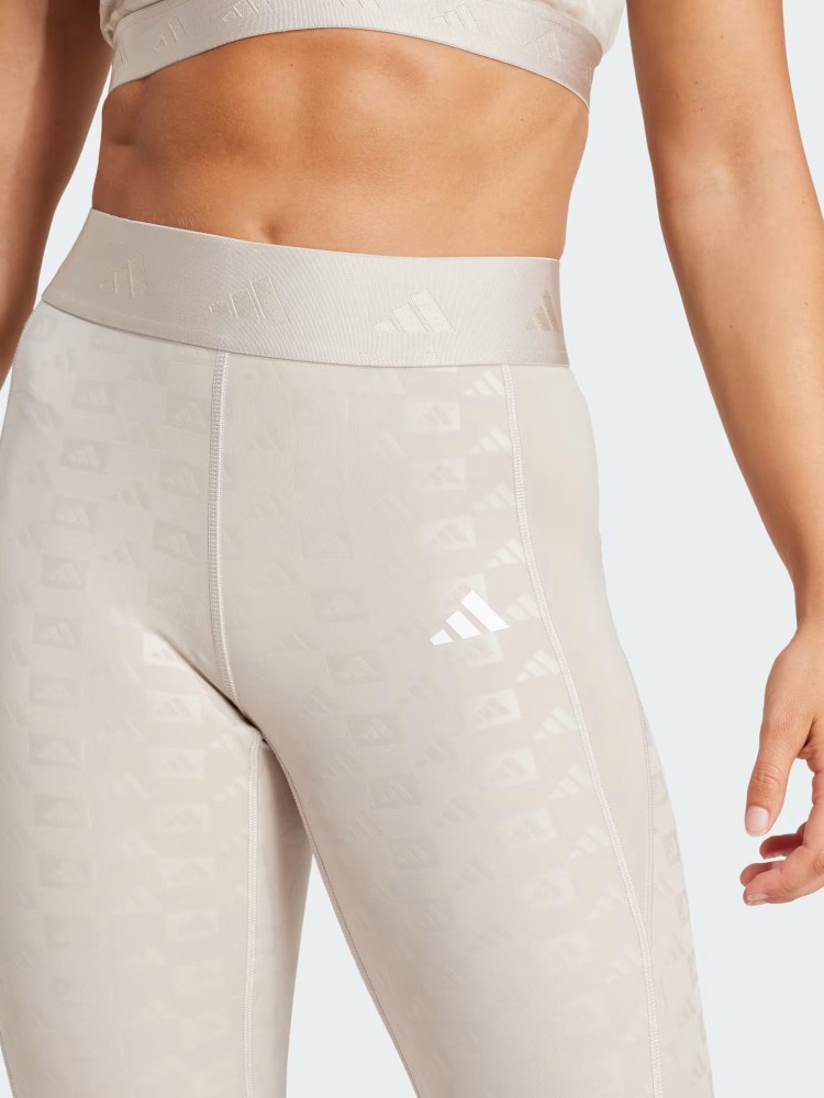 Леггинсы женские Adidas HYGLM 1/1 L Q4 бежевые IK5499 изображение 6