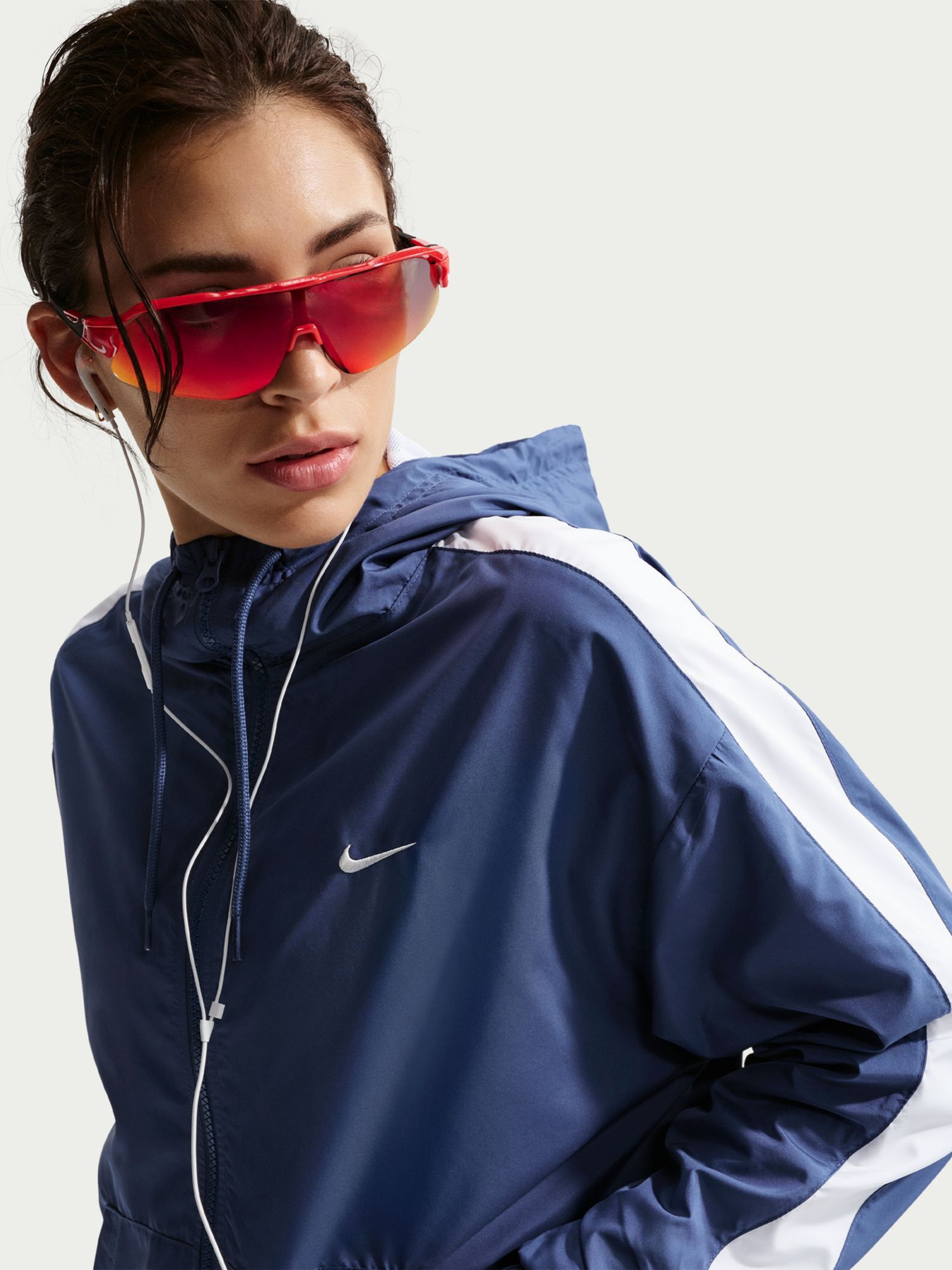 Ветровка женская Nike W NSW ESSNTL UV WVN JKT HD синяя FV6298-461 изображение 6