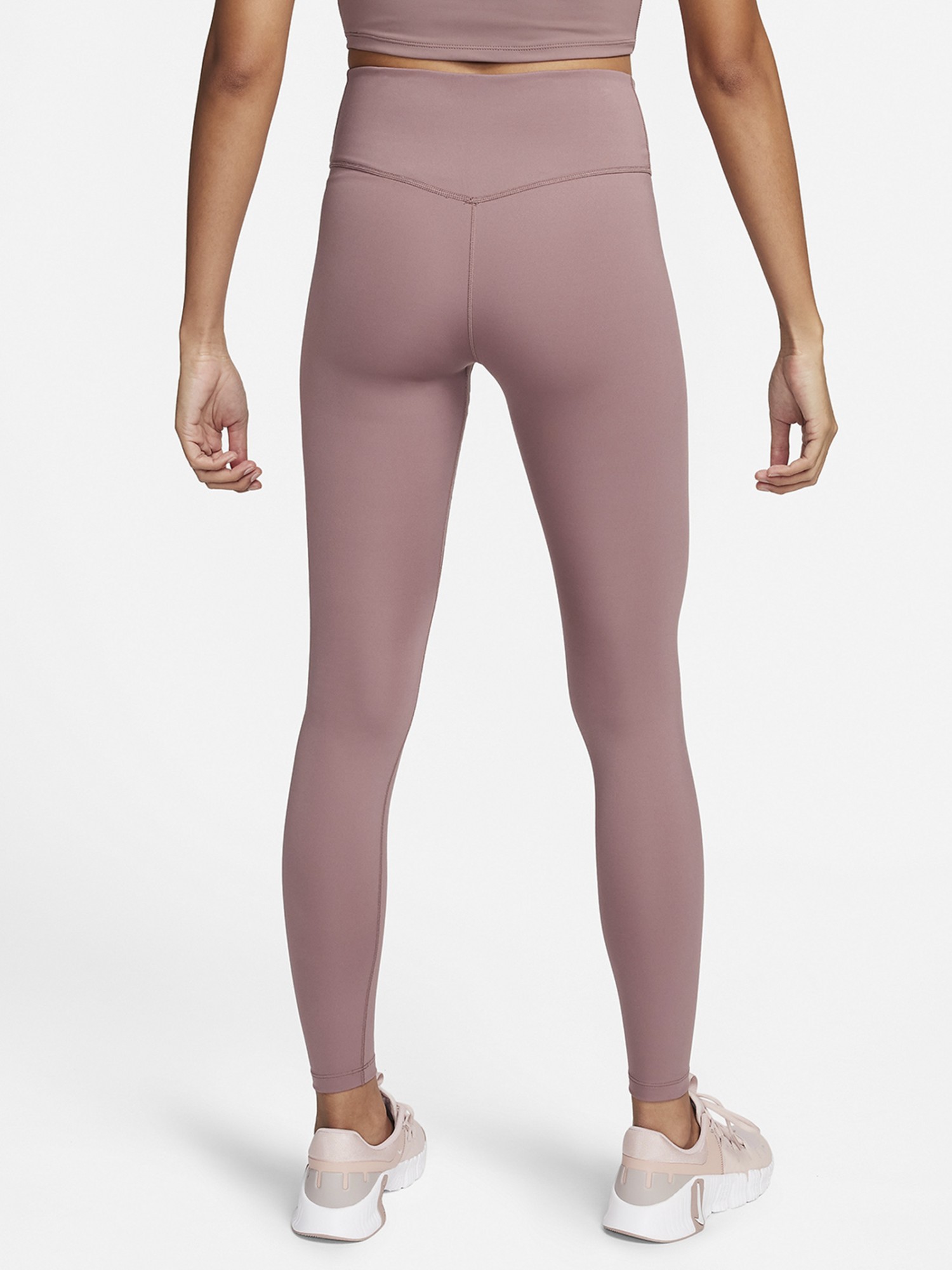 Леггинсы женские Nike W NK ONE DF MR TGT коричневые DD0252-208 изображение 3
