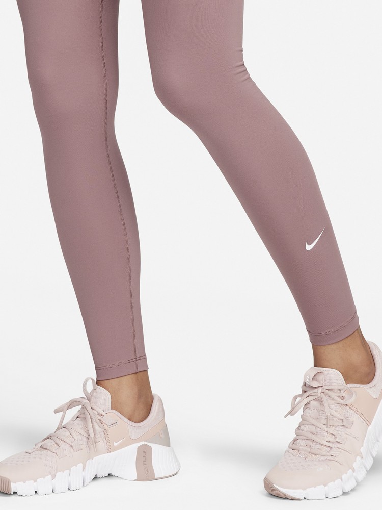 Леггинсы женские Nike W NK ONE DF MR TGT коричневые DD0252-208 изображение 4