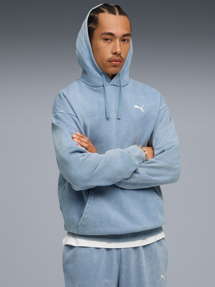 Толстовка мужская Puma ESS ELEVATED Wash Hoodie голубая 68804934 изображение 2