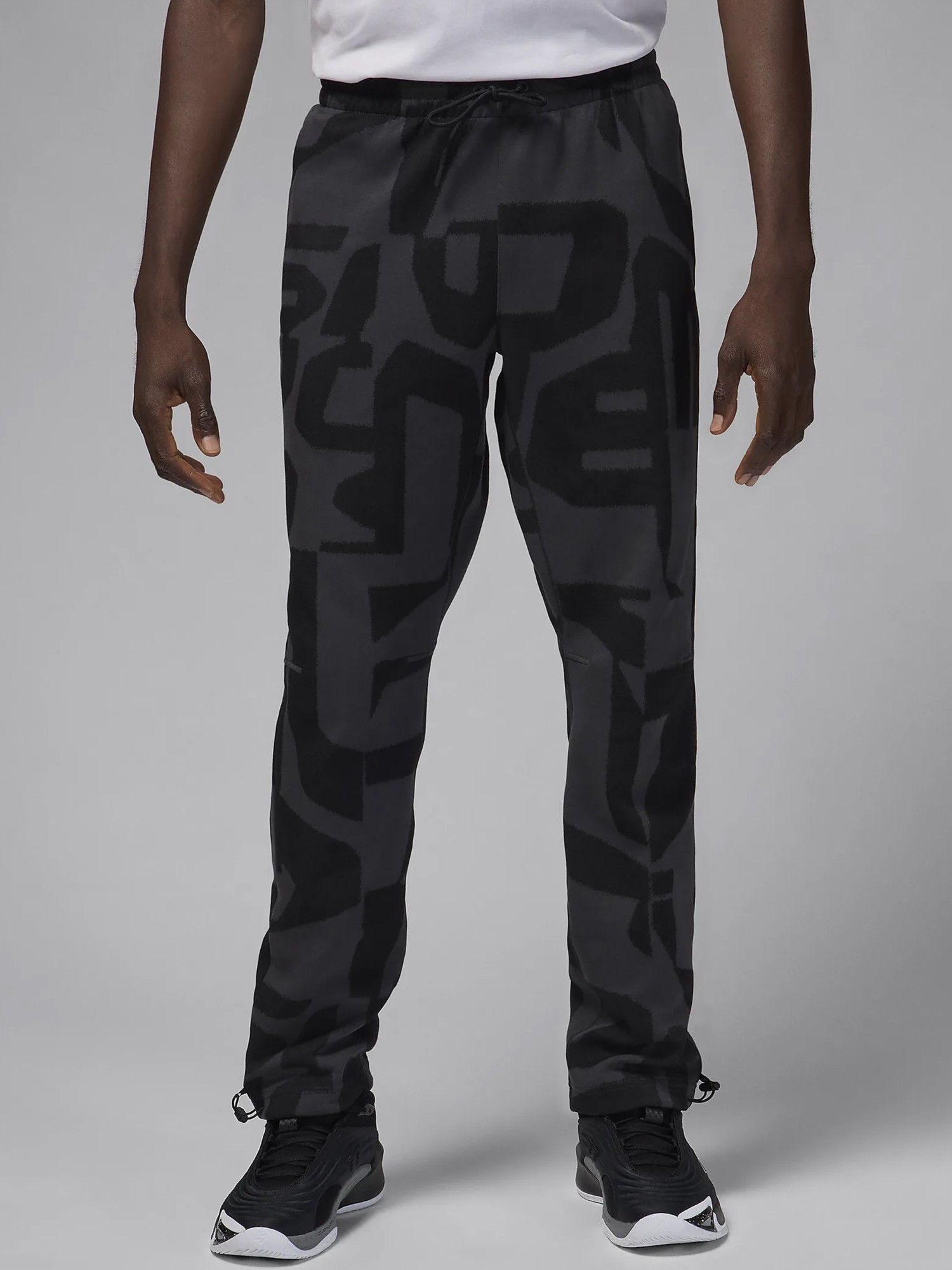 Брюки мужские Nike M J DF SPRT HOOP AOP PANT черные FV8622-010 изображение 2