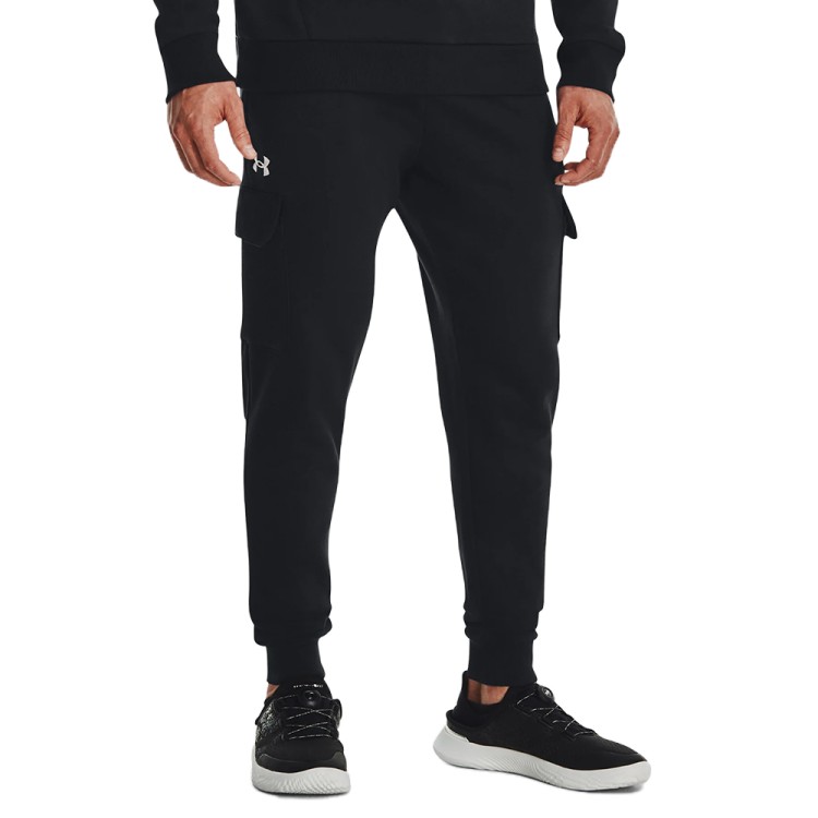 Брюки мужские Under Armour UA Rival Fleece Cargo Jogger черные 1382134-001 изображение 1