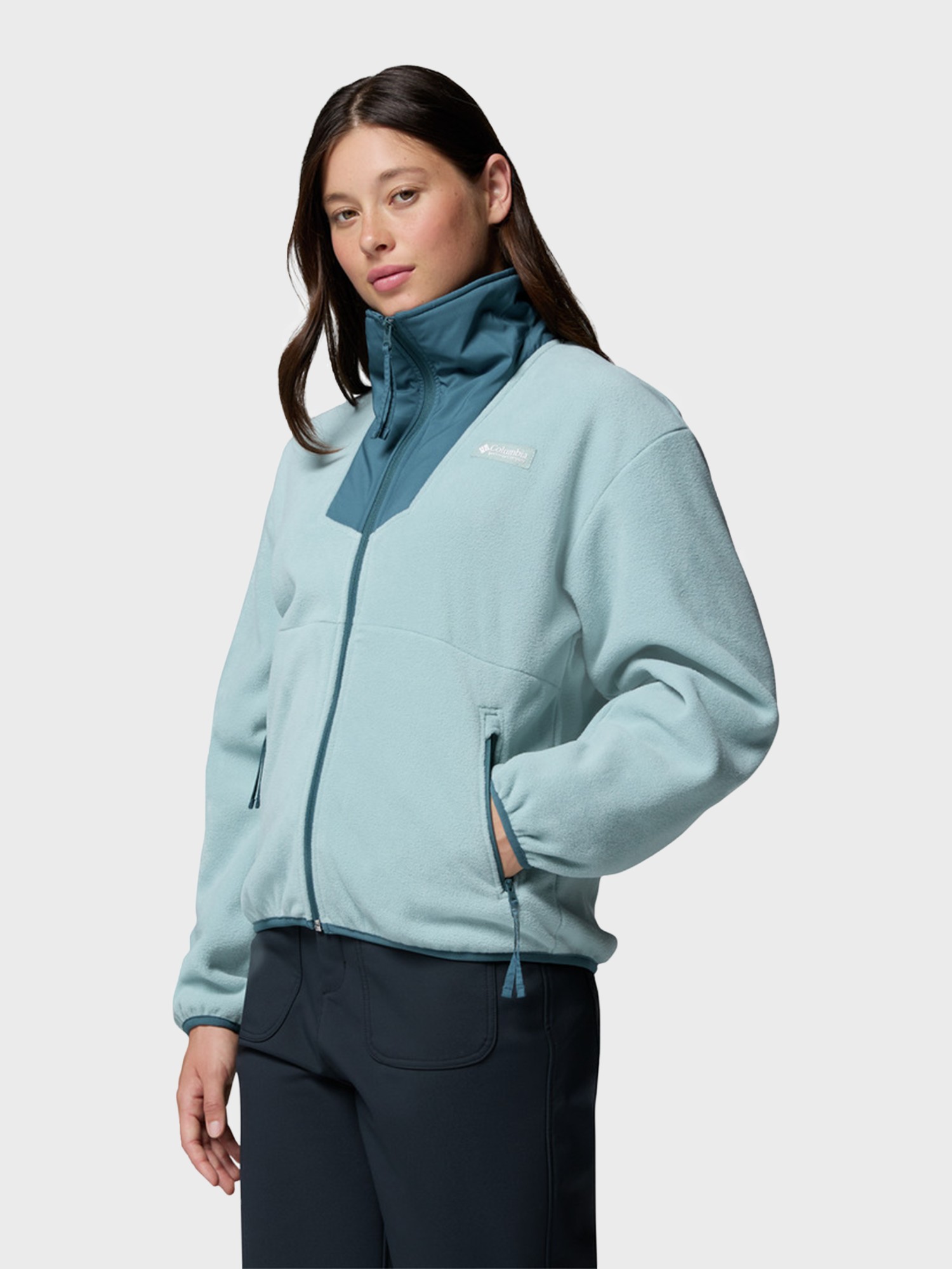 Толстовка женская Columbia Sequoia Grove™ Full Zip Fleece бирюзовая 2085311-461 изображение 3