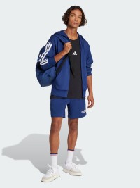 Толстовка мужская Adidas M 3S FT FZ HD синяя JE6341 изображение 5