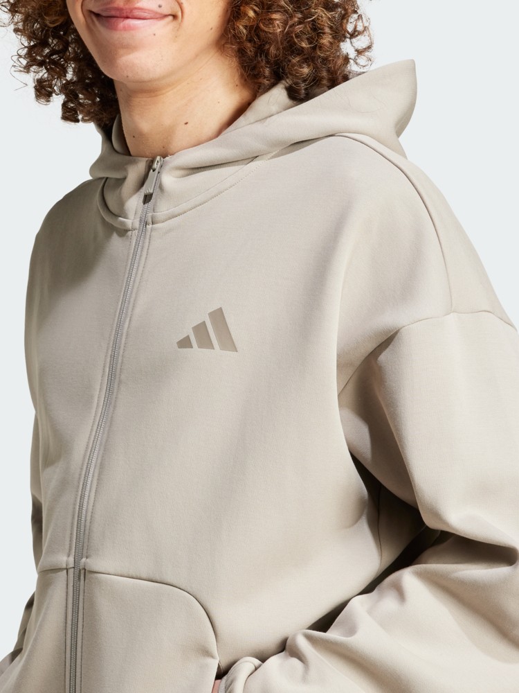 Толстовка мужская Adidas M FI SL FZ бежевая JD4947 изображение 5