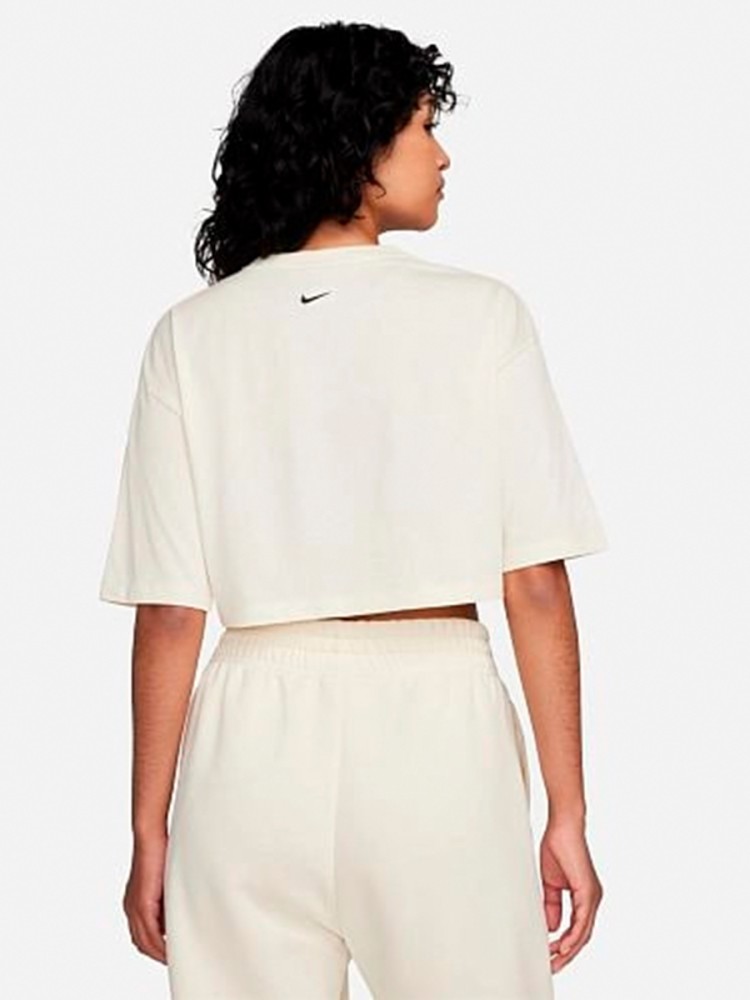 Футболка женская Nike W NSW CROP TEE GLS кремовая FZ4635-113 изображение 3