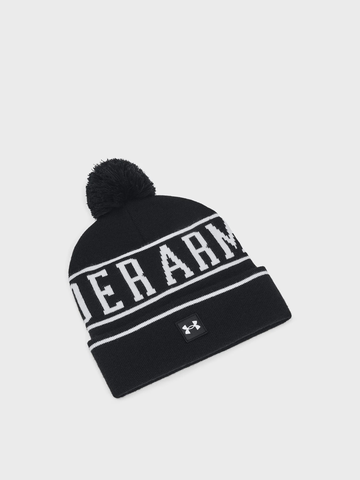 Шапка мужская Under Armour M Halftime Pom Beanie черная 1386634-001 изображение 3