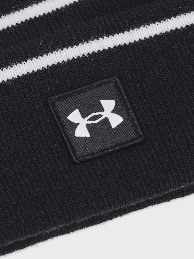 Шапка мужская Under Armour M Halftime Pom Beanie черная 1386634-001 изображение 4