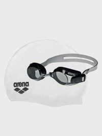 Комплект (очки+шапочка) Arena POOL SET черно-белый 92422-055 изображение 2